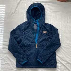 LL Bean half zip jacket with a pocket